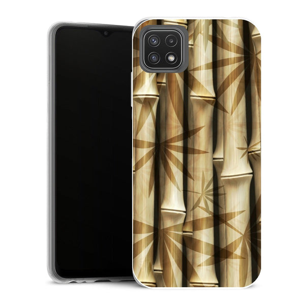 Coque Samsung Galaxy A22 5G Fleurs bamboo art - MaCoquePerso