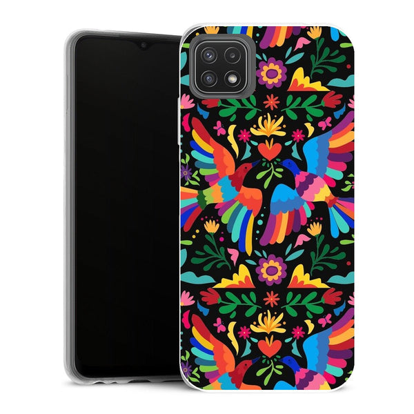 Coque Samsung Galaxy A22 5G Fleurs Best Art mexicain broderie florale | Carnaval Patter décoratif sans couture Mexique - MaCoquePerso