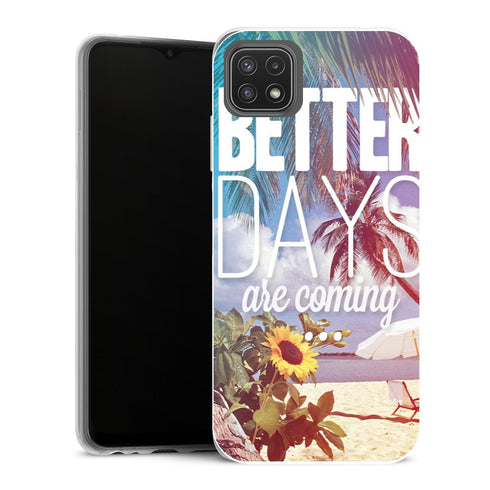 Coque Samsung Galaxy A22 5G Fleurs better days - MaCoquePerso