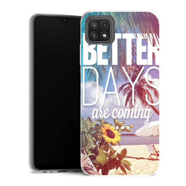Coque Samsung Galaxy A22 5G Fleurs better days - MaCoquePerso