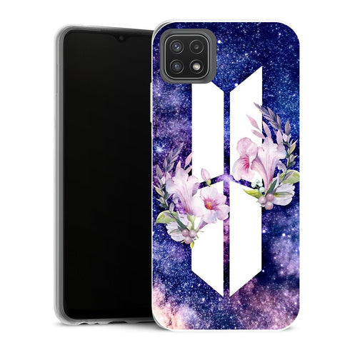 Coque Samsung Galaxy A22 5G Fleurs BTS + ARMY Galaxy Fleurs - MaCoquePerso