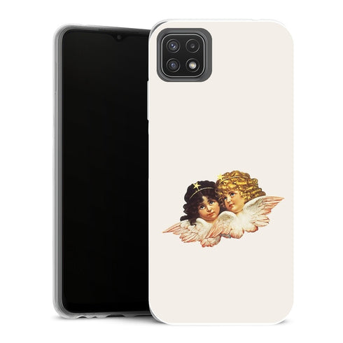 Coque Samsung Galaxy A22 5G Fleurs Chérubins Fiorucci - MaCoquePerso