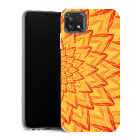 Coque Samsung Galaxy A22 5G Fleurs dahlia burning - MaCoquePerso