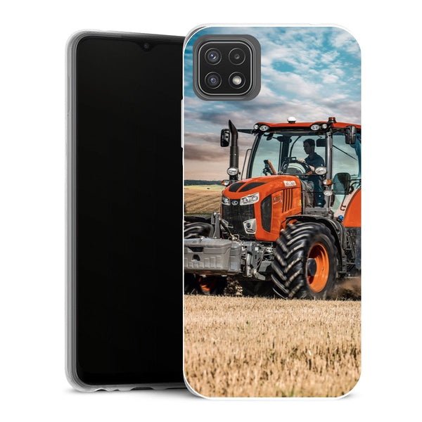 Coque Samsung Galaxy A22 5G Fleurs farm tractor kubota - MaCoquePerso