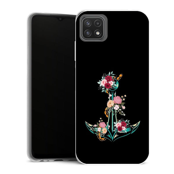 Coque Samsung Galaxy A22 5G Fleurs Fleurs d'ancre - MaCoquePerso