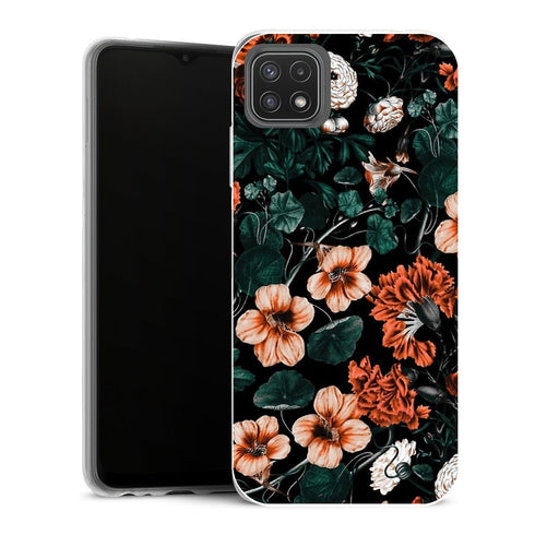 Coque Samsung Galaxy A22 5G Fleurs FORET DE NUIT XVII - MaCoquePerso