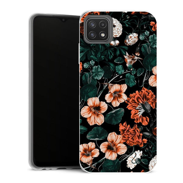 Coque Samsung Galaxy A22 5G Fleurs FORET DE NUIT XVII - MaCoquePerso