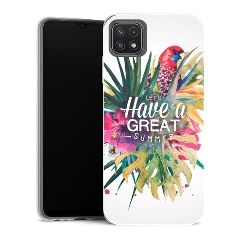 Coque Samsung Galaxy A22 5G Fleurs great summer - MaCoquePerso