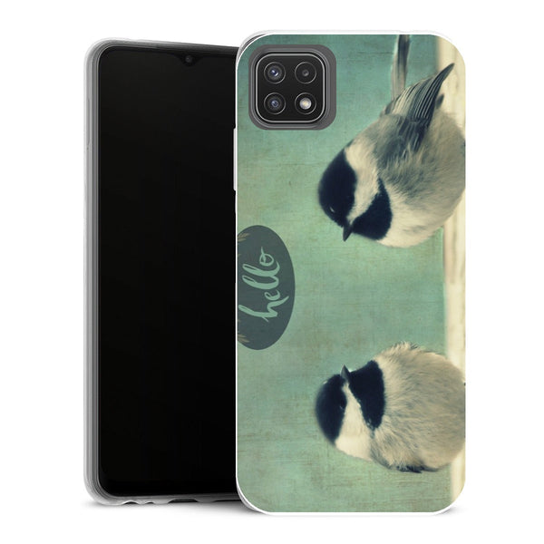Coque Samsung Galaxy A22 5G Fleurs hello birds - MaCoquePerso