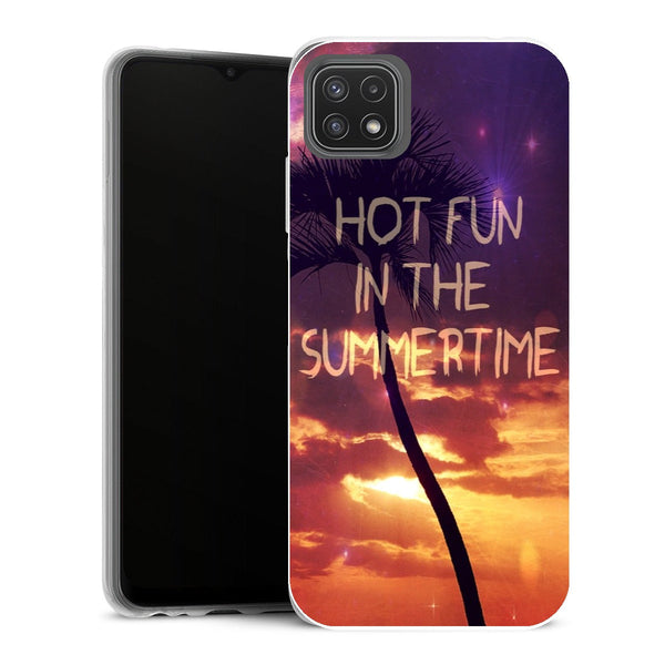 Coque Samsung Galaxy A22 5G Fleurs hot fun in the summertime - MaCoquePerso