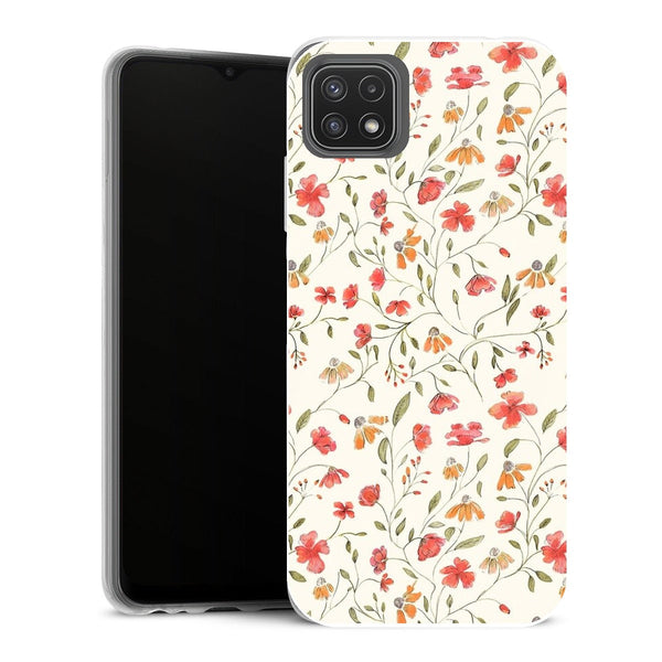 Coque Samsung Galaxy A22 5G Fleurs Imprimé floral vintage - MaCoquePerso