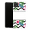 Coque Samsung Galaxy A22 5G Fleurs initial chevron flower name - MaCoquePerso