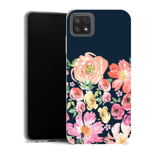 Coque Samsung Galaxy A22 5G Fleurs initiale flower - MaCoquePerso