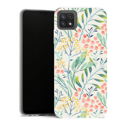 Coque Samsung Galaxy A22 5G Fleurs jardin botanique - MaCoquePerso