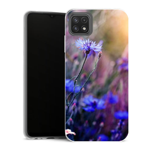 Coque Samsung Galaxy A22 5G Fleurs Jardin Fleuri violet dore 184141350 - MaCoquePerso