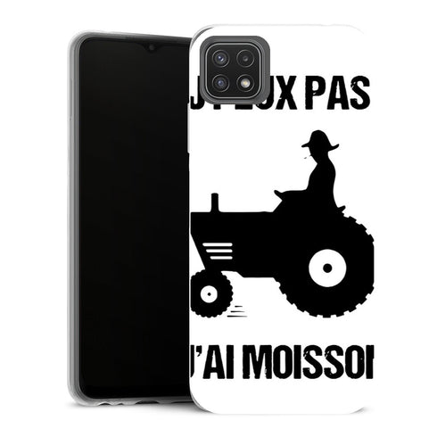 Coque Samsung Galaxy A22 5G Fleurs je peux pas jai moisson - MaCoquePerso