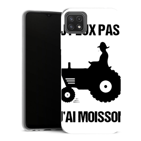 Coque Samsung Galaxy A22 5G Fleurs je peux pas jai moisson - MaCoquePerso