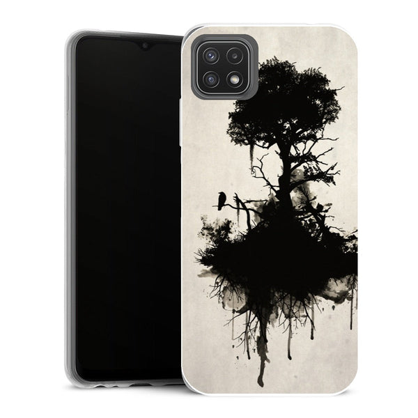 Coque Samsung Galaxy A22 5G Fleurs last tree standing - MaCoquePerso