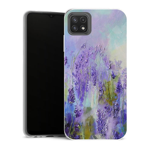 Coque Samsung Galaxy A22 5G Fleurs Mémoire de lavande - MaCoquePerso