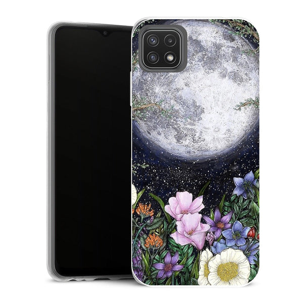 Coque Samsung Galaxy A22 5G Fleurs Minuit dans le jardin - MaCoquePerso