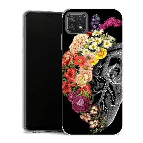 Coque Samsung Galaxy A22 5G Fleurs montrant comment nous pouvons nous transformer et nous épanouir - MaCoquePerso