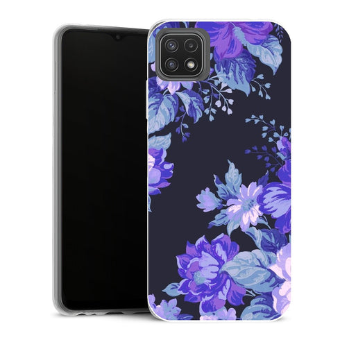 Coque Samsung Galaxy A22 5G Fleurs Motif floral de minuit - MaCoquePerso