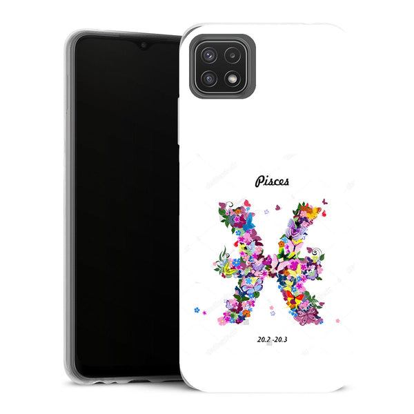 Coque Samsung Galaxy A22 5G Fleurs Motif Floral Poisson - MaCoquePerso