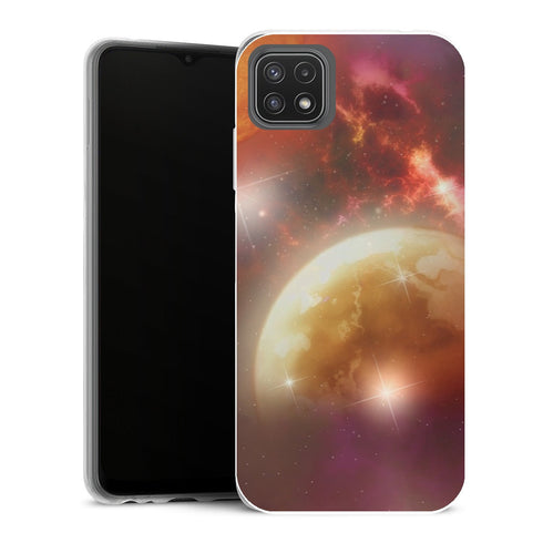 Coque Samsung Galaxy A22 5G Fleurs new solar system - MaCoquePerso
