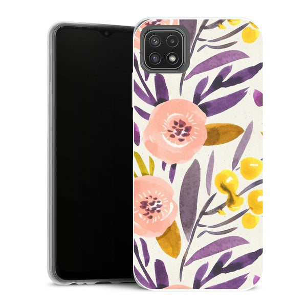 Coque Samsung Galaxy A22 5G Fleurs novembre - MaCoquePerso