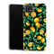 Coque Samsung Galaxy A22 5G Fleurs Oranges sur fond noir - MaCoquePerso