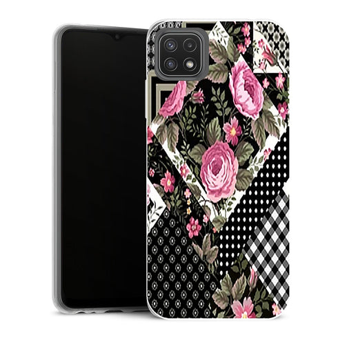 Coque Samsung Galaxy A22 5G Fleurs Patchwork Floral shuter 557131645 - MaCoquePerso