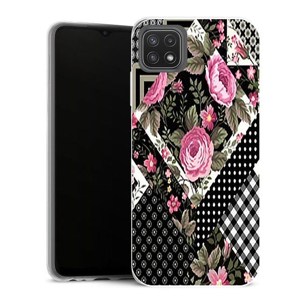 Coque Samsung Galaxy A22 5G Fleurs Patchwork Floral shuter 557131645 - MaCoquePerso