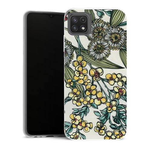 Coque Samsung Galaxy A22 5G Fleurs Retro Australian Native Floral - MaCoquePerso