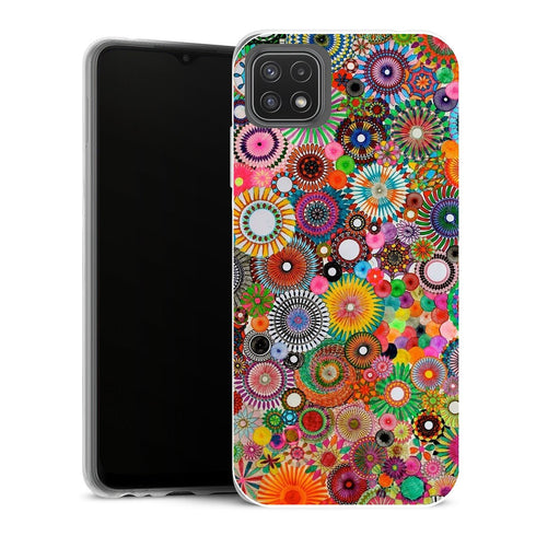 Coque Samsung Galaxy A22 5G Fleurs Rêves d'enfance - MaCoquePerso