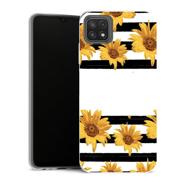 Coque Samsung Galaxy A22 5G Fleurs sunflower name - MaCoquePerso