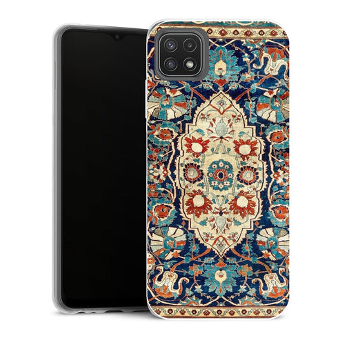 Coque Samsung Galaxy A22 5G Fleurs Tapis en soie persan Heriz ou Tabriz - MaCoquePerso