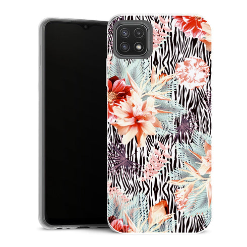 Coque Samsung Galaxy A22 5G Fleurs Tropicallia - MaCoquePerso