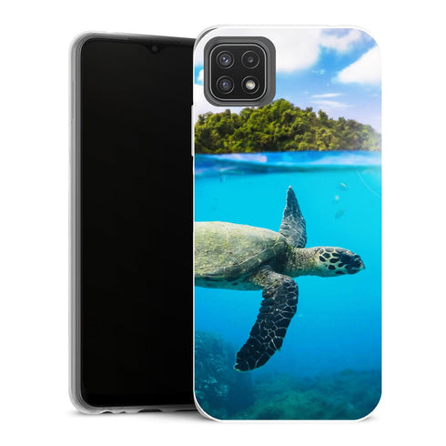 Coque Samsung Galaxy A22 5G Fleurs Watercolor Tropical - MaCoquePerso
