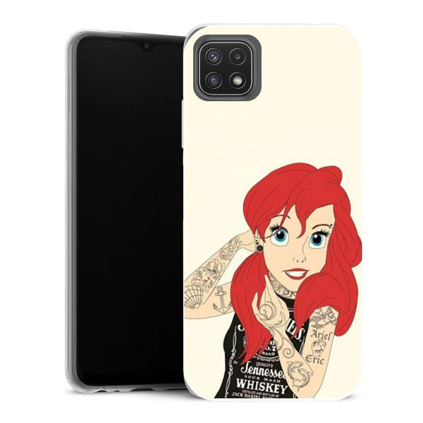 Coque Samsung Galaxy A22 5G Manga ariel tattoo jack daniels - MaCoquePerso