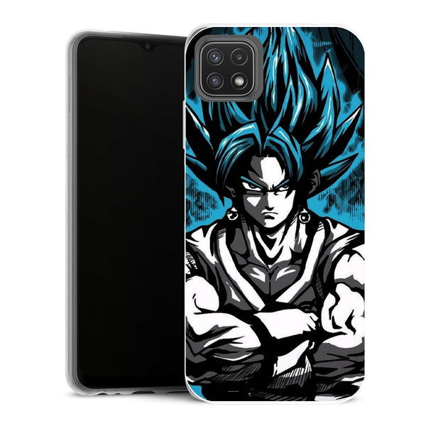 Coque Samsung Galaxy A22 5G Manga Dragon Ball Super Goku SSJ God - MaCoquePerso