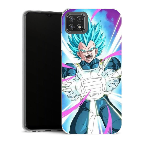 Coque Samsung Galaxy A22 5G Manga Dragon Ball Super Vegeta SS God Attack - MaCoquePerso