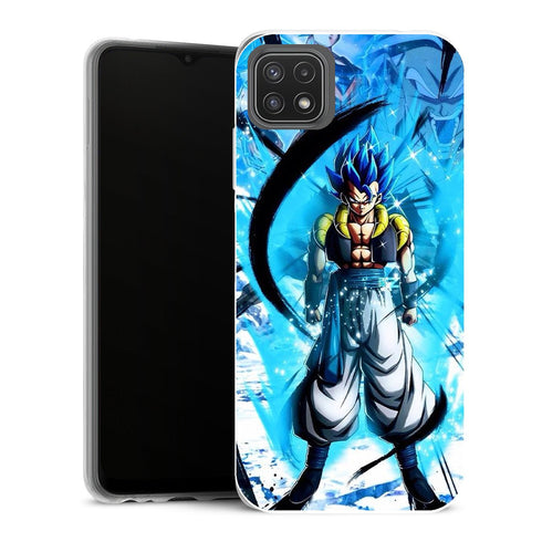 Coque Samsung Galaxy A22 5G Manga Gogeta SS Blue - MaCoquePerso