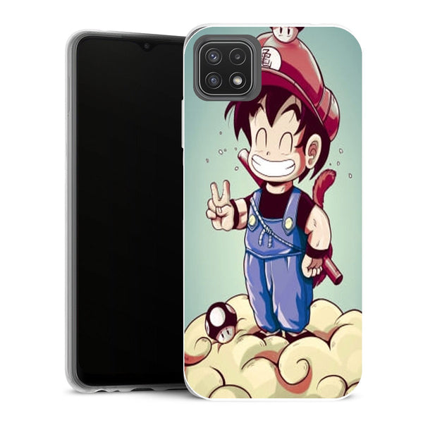 Coque Samsung Galaxy A22 5G Manga goku mario - MaCoquePerso