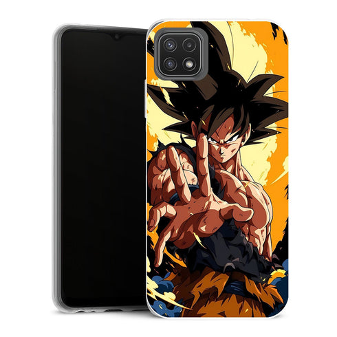Coque Samsung Galaxy A22 5G Manga Goku Power Level - MaCoquePerso