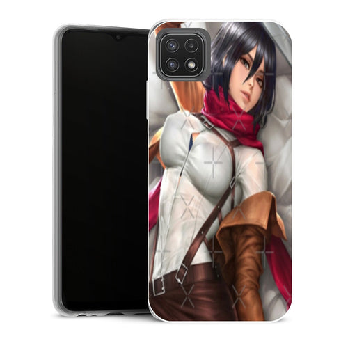 Coque Samsung Galaxy A22 5G Manga Mikasa Attack on Titan filles sexy beau cul - MaCoquePerso