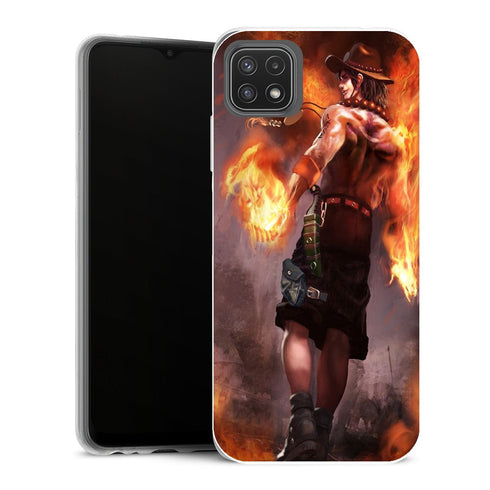 Coque Samsung Galaxy A22 5G Manga One Piece Ace Fire - MaCoquePerso