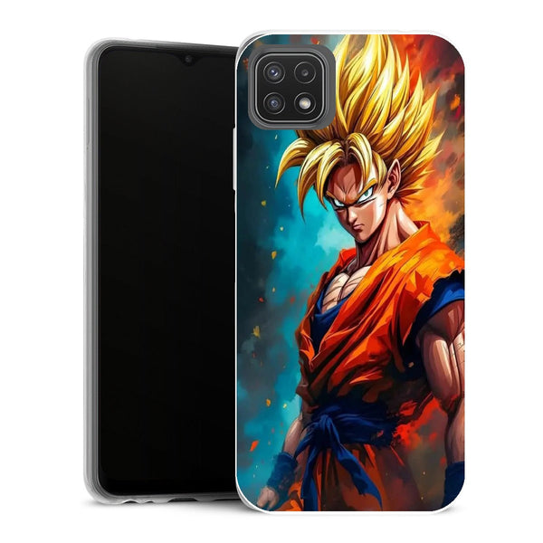 Coque Samsung Galaxy A22 5G Manga super saiyan infini - MaCoquePerso