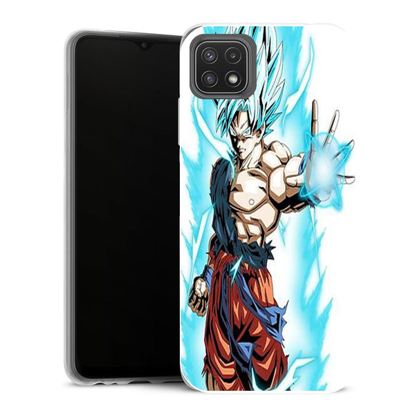 Coque Samsung Galaxy A22 5G Manga Super Sayan Bleu - MaCoquePerso