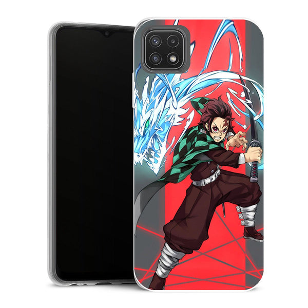 Coque Samsung Galaxy A22 5G Manga Tanjiro Dragon Phone - MaCoquePerso