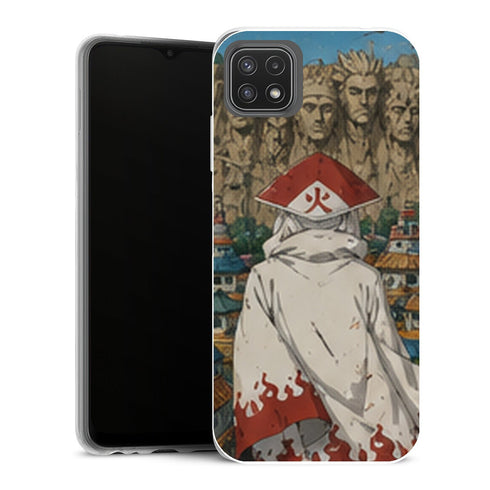 Coque Samsung Galaxy A22 5G Naruto Hokage Manteau Blanc Mont Hokage Village Konoha - MaCoquePerso